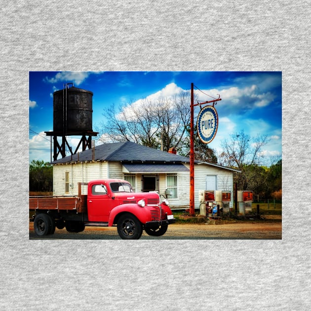 Vintage Gas Station And Truck by JimDeFazioPhotography